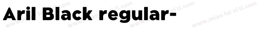 Aril Black regular字体转换